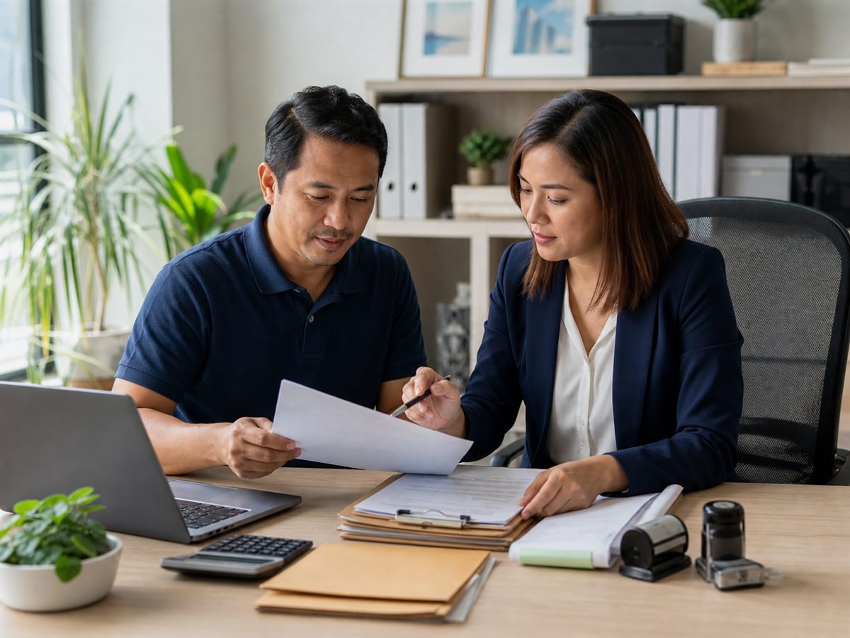 Business advisor meeting with a client